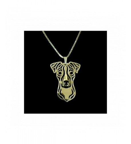 Jack Russell Terrier Necklace Gold Tone