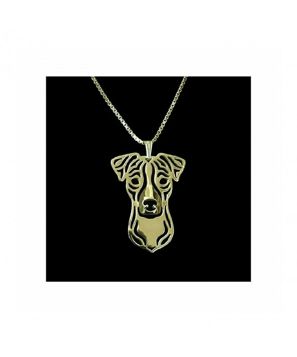 Jack Russell Terrier Necklace Gold Tone