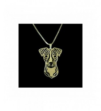 Jack Russell Terrier Necklace Gold Tone