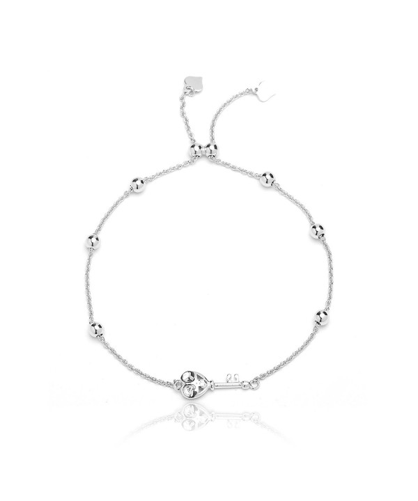 Sterling Silver Adjustable Bracelet Heart