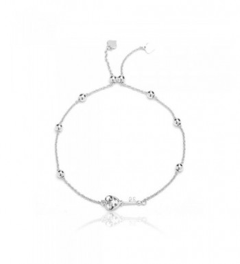 Sterling Silver Adjustable Bracelet Heart