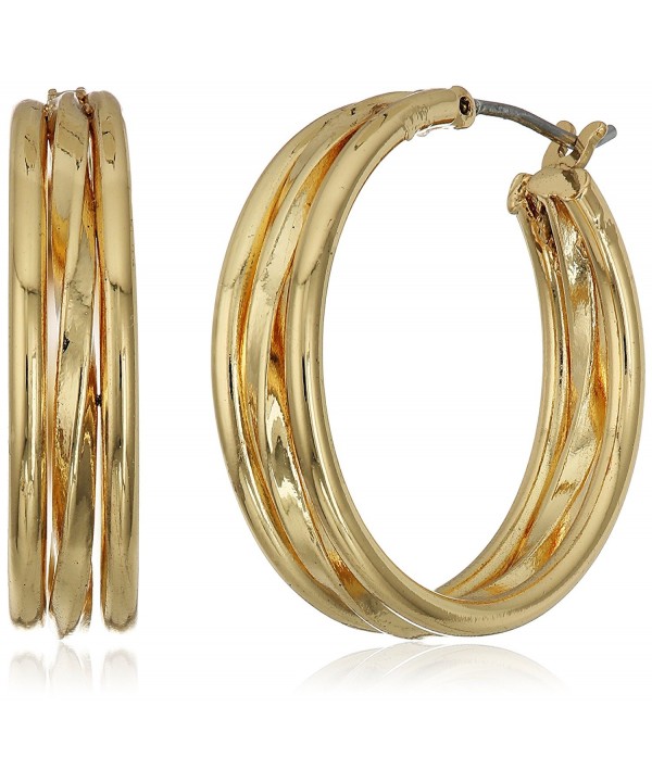 Napier Classic Gold Tone Layered Earrings