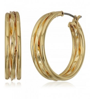 Napier Classic Gold Tone Layered Earrings