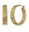 Napier Classic Gold Tone Layered Earrings