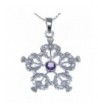 Sterling Silver Amethyst Thistles Pendant