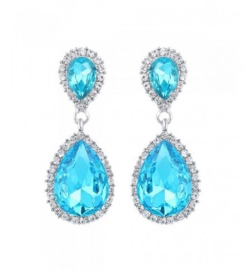EVER FAITH Austrian Earrings Silver Tone