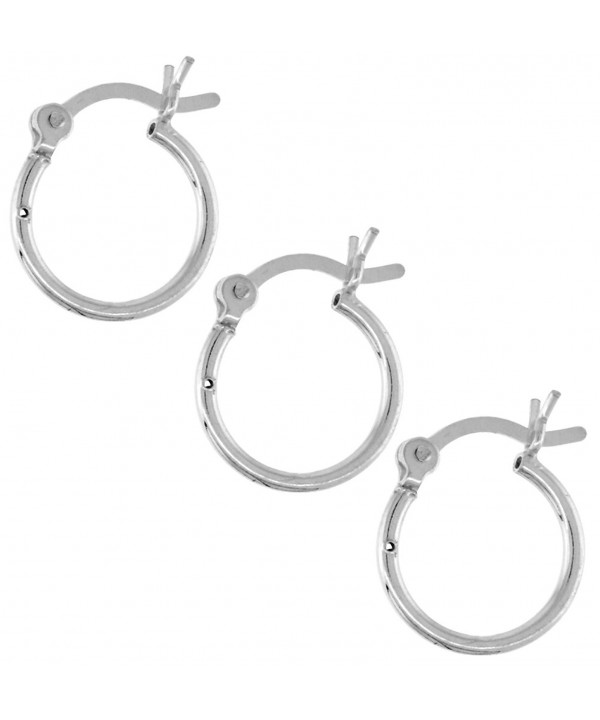 Sterling Silver Earrings Post Snap Closure