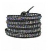 Multi layer Braided Leather Bracelet Multi color