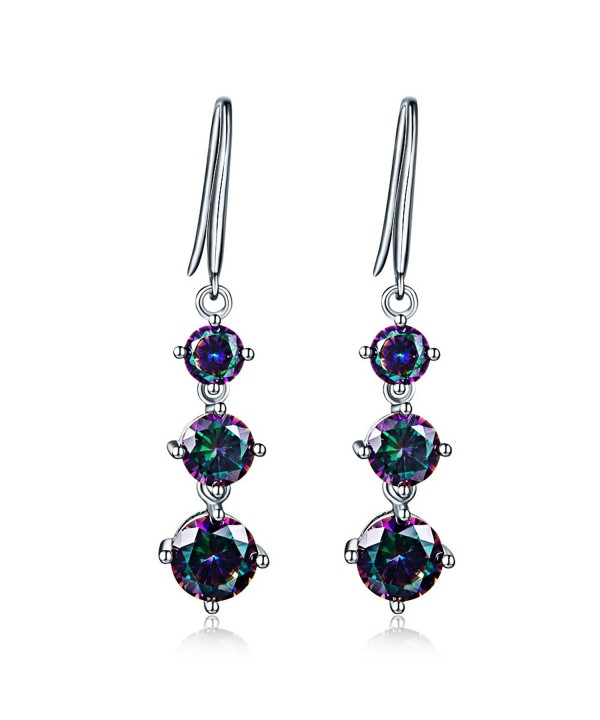 Mystic topaz Earrings Rainbow Zirconia DE0092M