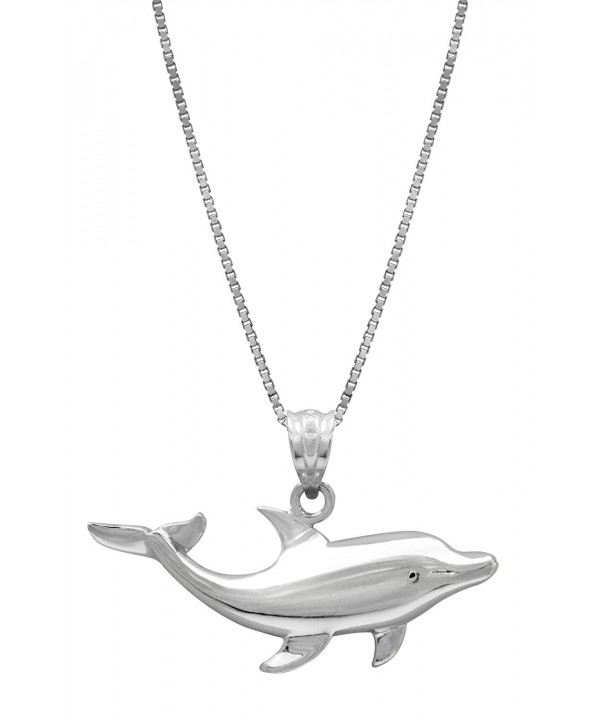 Sterling Silver Dolphin Necklace Pendant