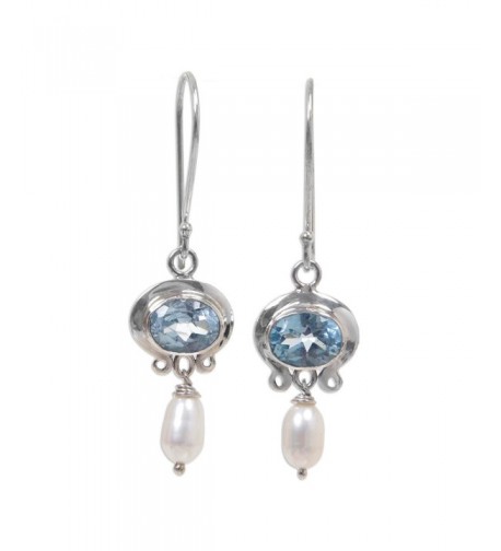 NOVICA Cultured Freshwater Earrings Sterling