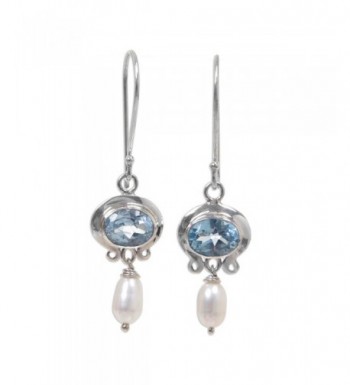 NOVICA Cultured Freshwater Earrings Sterling