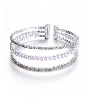 YUXI Crystal Bracelets Multilayer Bridemaids