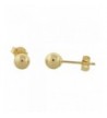 Yellow Gold Ball Earrings Millimeters