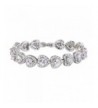 EVER FAITH Heart shaped Bracelet Silver Tone