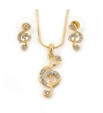 Austrian Crystal Treble Pendant Earrings