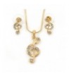 Austrian Crystal Treble Pendant Earrings