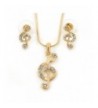 Austrian Crystal Treble Pendant Earrings