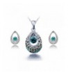 KATGI Austrian Teardrop Necklace Earrings