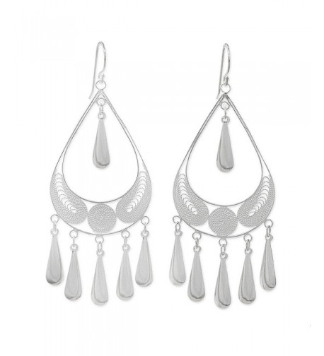 NOVICA Sterling Filigree Chandelier Earrings