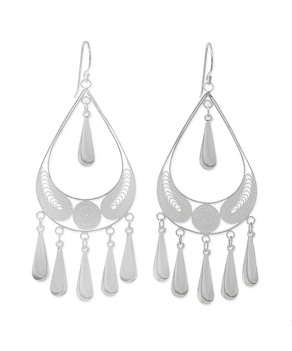 NOVICA Sterling Filigree Chandelier Earrings