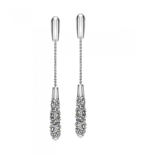 Neoglory Jewelry Platinum Rhinestone Earrings