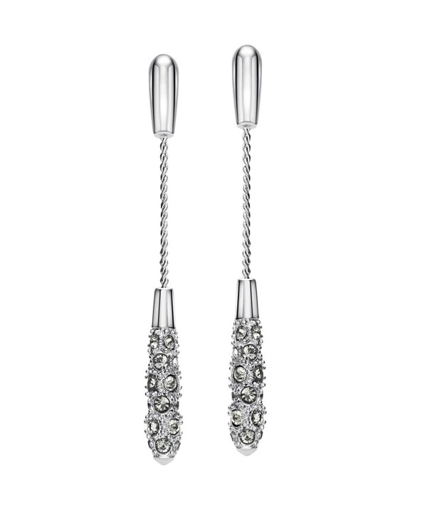 Neoglory Jewelry Platinum Rhinestone Earrings