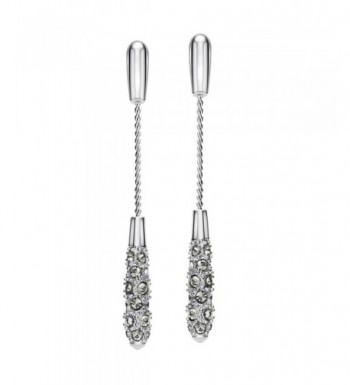 Neoglory Jewelry Platinum Rhinestone Earrings