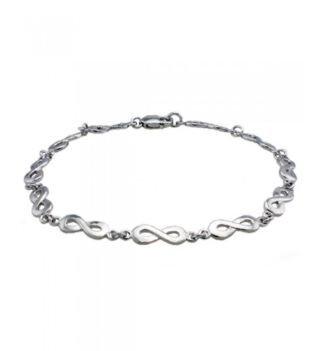 Sterling Silver Figure Infinity Bracelet