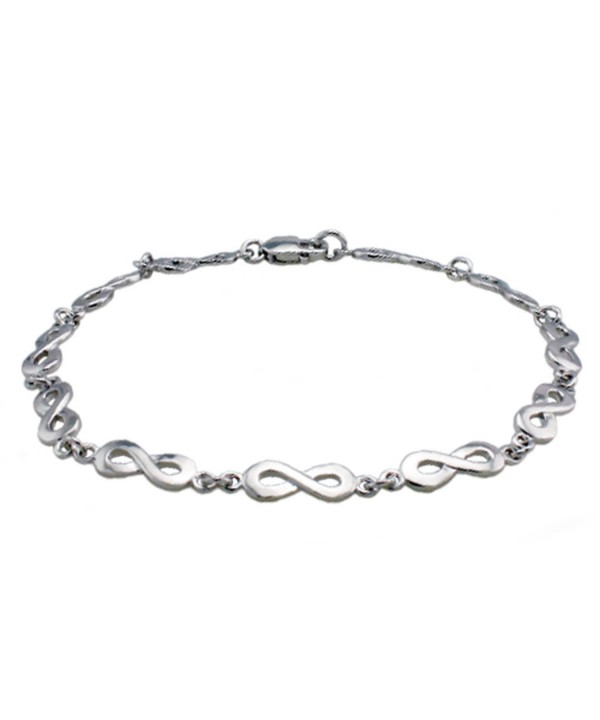 Sterling Silver Figure Infinity Bracelet