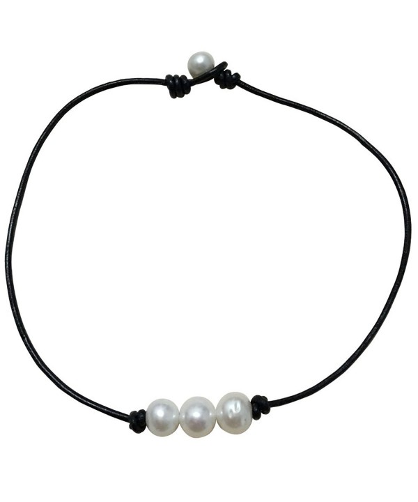 Cultured Freshwater Necklace Genuine Jewelry Black