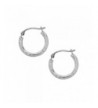 JewelStop White Tubular Round Earrings