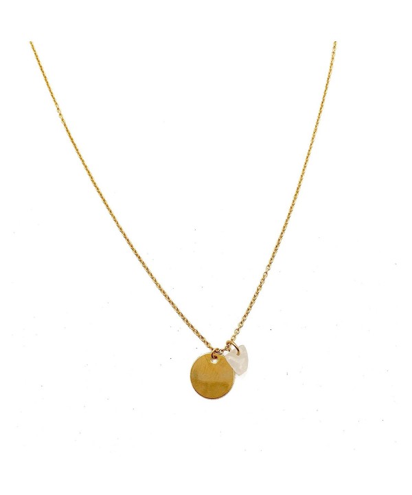 HONEYCAT Moonstone Necklace Minimalist Delicate HONEYCAT Moonstone Necklace Minimalist Delicate