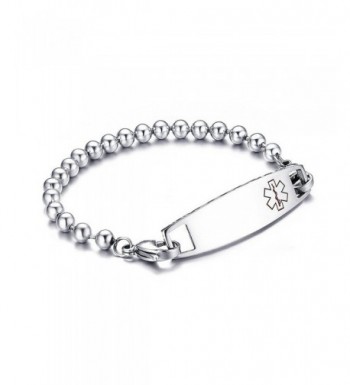 Engraved Stainless Surgical Medical Bracelets