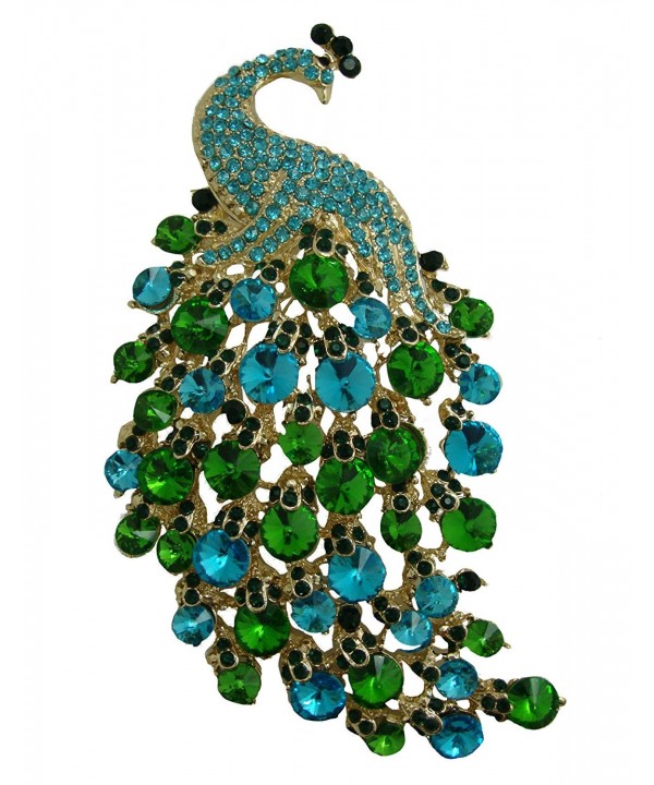 TTjewelry Nouveau Gorgeous Peacock Rhinestone