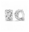 Vintage Earrings Braided Rhodium Fashion