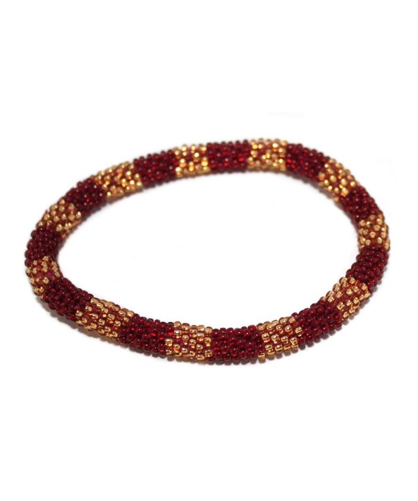 Crochet Bracelet Glass Nepal SB350