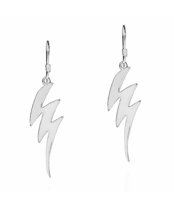 Trendy Zig Zag Lightning Sterling Earrings