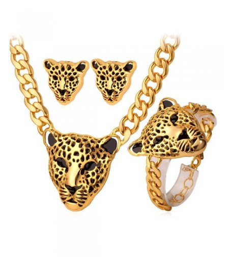 Leopard Bracelet Earrings Necklace Costume