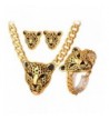 Leopard Bracelet Earrings Necklace Costume