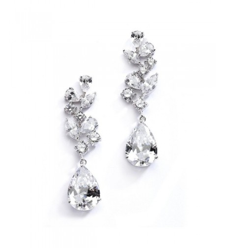 Mariell Wedding Earrings Pear Shaped Teardrops