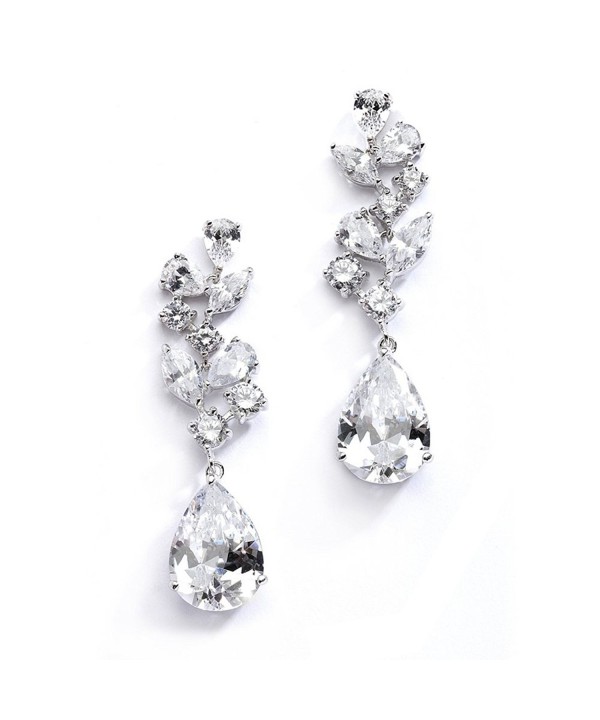 Mariell Wedding Earrings Pear Shaped Teardrops