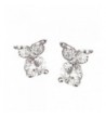 plated Zirconia crystal dimond earrings