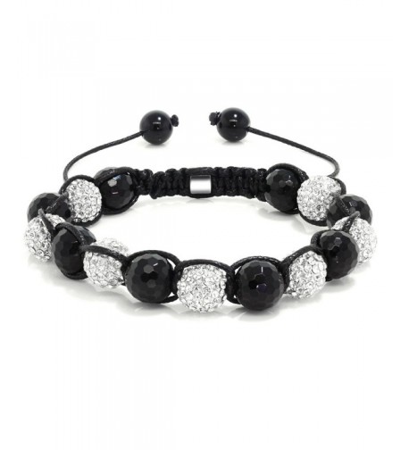 White Crystal Adjustable Bling Bracelet