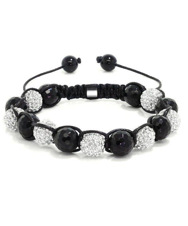 White Crystal Adjustable Bling Bracelet