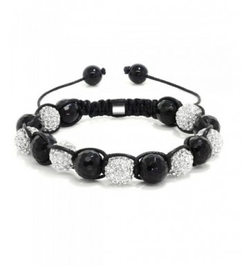 White Crystal Adjustable Bling Bracelet