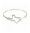 State shape bangle bracelet Texas Silver