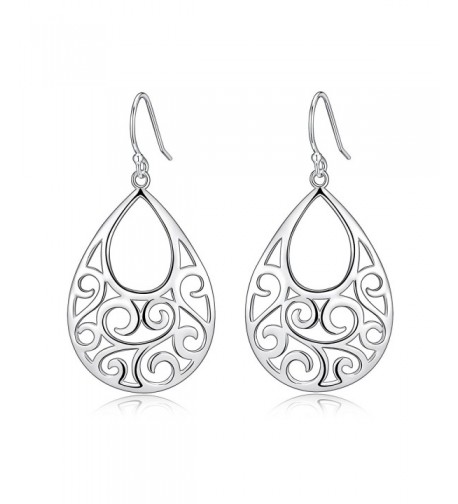 Polished Sterling Filigree Peafowl Earrings