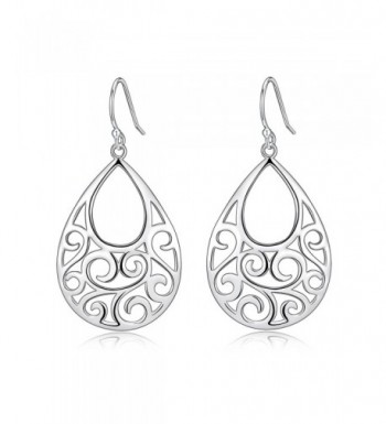 Polished Sterling Filigree Peafowl Earrings