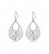 Polished Sterling Filigree Peafowl Earrings